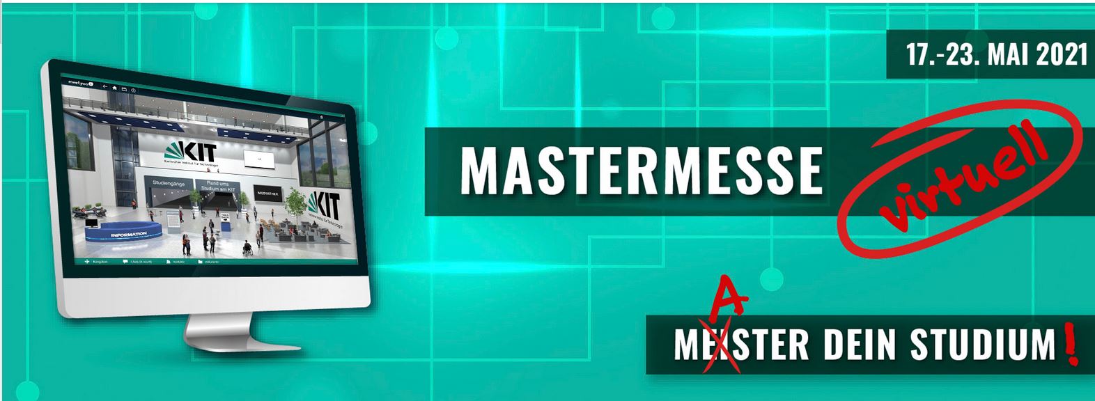 Werbebanner der virtuellen Mastermesse